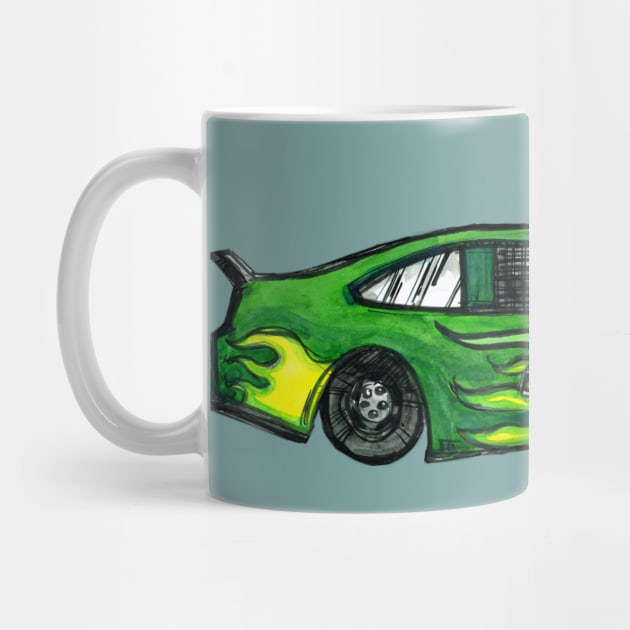 Green Racecar #4 by enoogs